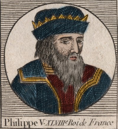 Retrato de Filipe V o Longo (1294 - 1322), Rei da França - Philippe V (1294-1322) 