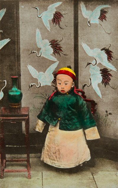 Retrato de Puyi (Pou yi) por volta de 1911 (1906-1967) 12º e último imperador chinês da Dinastia Qing (gravura) de Anonymous Anonymous