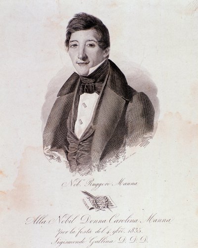 Retrato de Ruggero Manna (gravura de Anonymous Anonymous