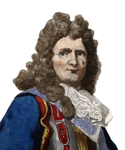Retrato de Sebastien le Prestre, Senhor de Vauban e posteriormente Marquês de Vauban (1633-1707), Marechal da França. ilustração de "Le Plutarque Français" de Edmond Mennechet de Anonymous Anonymous