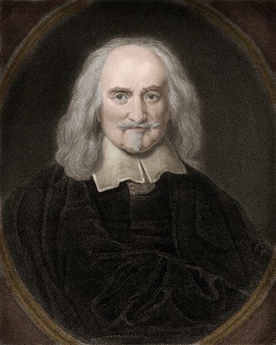 Retrato de Thomas Hobbes (1588-1679) Filósofo inglês - Thomas Hobbes 1588-1679 Filósofo inglês e teórico político de Anonymous Anonymous