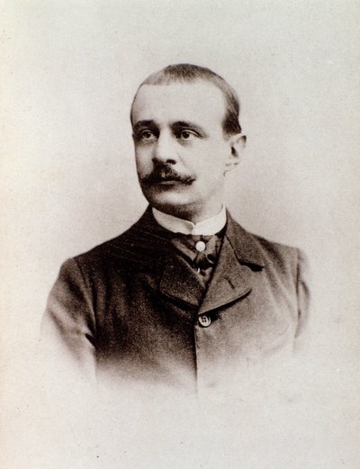 Retrato do compositor inglês Charles Bordes (foto a p/b, c.1900) de Anonymous Anonymous
