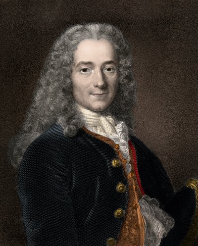 Retrato do escritor e filósofo francês François-Marie Arouet dit Voltaire (1694-1778) de Anonymous Anonymous