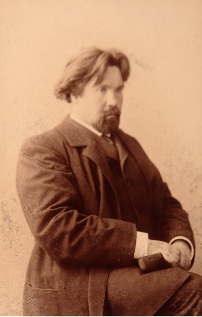 Retrato do artista Vasilli Ivanovich Sourikov (Vasily Surikov ou Vassili Surikov) (1848-1916). Foto Albúmen de Anonymous Anonymous