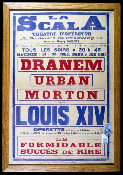 Cartaz da opereta "Luís XIV" no La Scala de Anonymous Anonymous