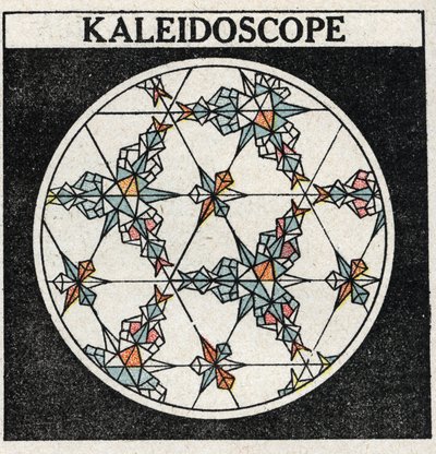 Reflexo de luz: um caleidoscópio. Ilustração anónima de 1925. Colecção privada. de Anonymous Anonymous