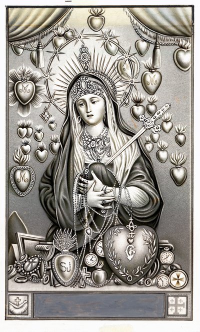 Representação da Virgem da Dor, mater dolorosa Piedosa Imagem. Estreia da Colecção Privada do século XX de Anonymous Anonymous