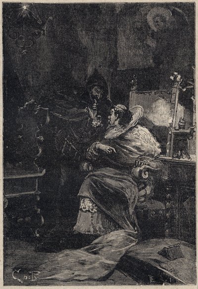 Rodrigo Borgia e Ascanio Maria Sforza Visconti (1455-1505) - gravura de 