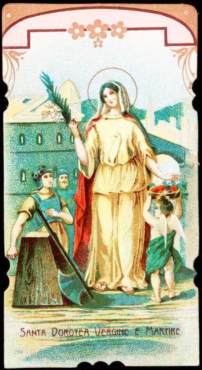 Virgem Santa Dorothee e Mártir Piedoso imagem. Colecção privada do século XX de Anonymous Anonymous