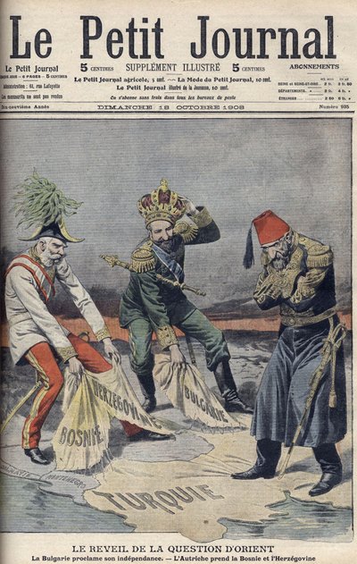 O ressurgimento da questão dos países orientais e dos Balcãs, ilustração de capa do "Le Petit Journal". de Anonymous Anonymous