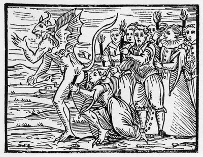 O beijo ritual do sábado nas nádegas do diabo - "Compendium Maleficarum", trata das bruxas, dos seus infortúnios e dos seus colégios de Francesco Maria Guazzo ou Guaccio ou Guaccius (15?? -16??) 1608 Coleção Privada de Anonymous Anonymous