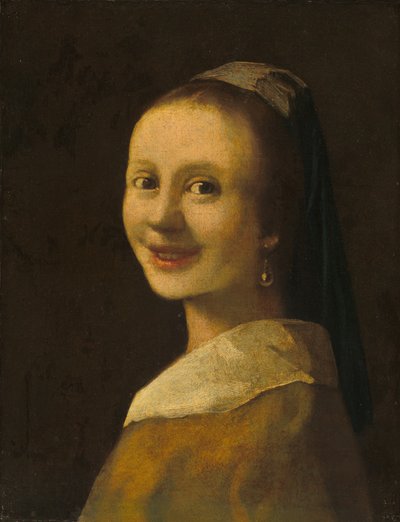 The Smiling Girl, c.1925 (óleo sobre tela) de Anonymous Anonymous