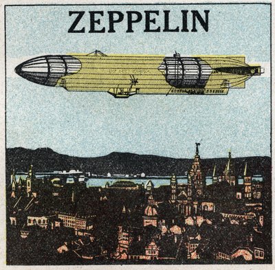 Os balões: zeppelin. Ilustração anónima de 1925. de Anonymous Anonymous