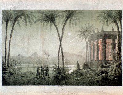 As margens do Nilo. Ilustração para o ato III de Aida, ópera de Giuseppe Verdi de Anonymous Anonymous