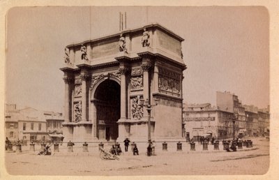 A cidade de Marselha e seus arredores por volta de 1885 -1890: o Arco do Triunfo, Coleção Particular de Anonymous Anonymous