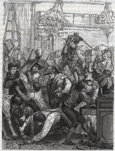 Roubo do guarda de móveis (actual Hotel de la Marine, Place de la Concorde) - Roubo na semana de 11 a 17 de Setembro de 1792 por uma banda encomendada por Paul Miette, de uma parte da Diamonds, no hotel du Garde-Meuble de la Couronne, Paris, onde t de Anonymous Anonymous