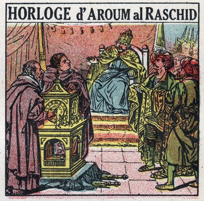 Tempo: Haroun al-Rashid (Harun al-Rashid ou al-Rashid (al-Rashid) ou ar Rachid (ar-Rashid) ou el Rashid (el-Rashid) ou el Raschid (el-Raschid) ou al Raschid (al-Raschid), Califa do Abássida (763 ou 766-809). Ilustração anônima de 1925. Colisão privada de Anonymous Anonymous