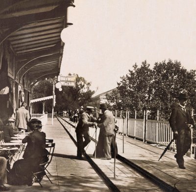 Exposição Universal de 1900 - Exposition Universelle de 1900 em Paris: A calçada rolante - coleção particular de Anonymous Anonymous