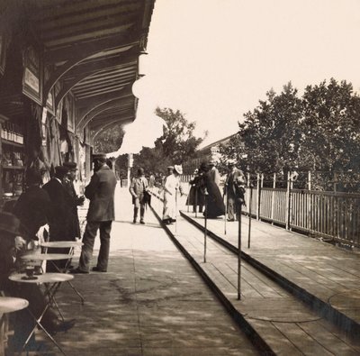 Exposição Universal de 1900 - Exposition Universelle de 1900 em Paris: A calçada rolante - coleção particular de Anonymous Anonymous
