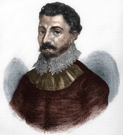 retrato de Sir Francis Drake. Navegador e corsário inglês (b em Tavistock, Devonshire, c. 1540 ao largo de Portobelo, Paname de Anonymous Anonymous
