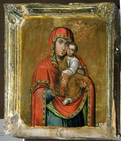 Ícone da Mãe de Deus em Kiev-Bratskaya, século XVIII de Anonymous Russian icon painter