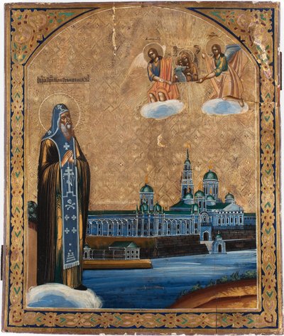 São Nilo do Lago Seliger, 1800 de Anonymous Russian icon painter