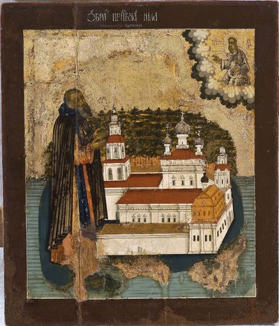 São Nilo do Lago Seliger, século XVIII de Anonymous Russian icon painter