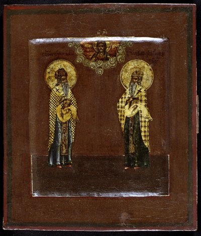 Santos Gúrias de Kazan e Varsonofius de Tver, século XVII de Anonymous Russian icon painter