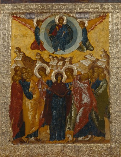 A Ascensão de Cristo, 1497 de Anonymous Russian icon painter