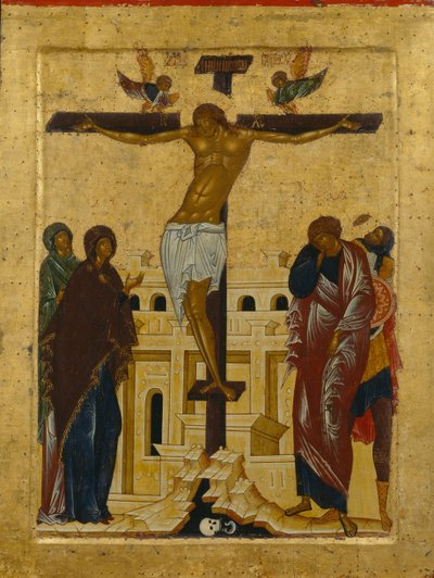 A Crucificação, 1497 de Anonymous Russian icon painter