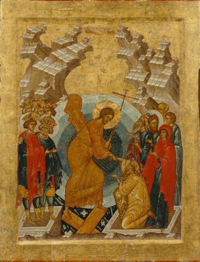 A descida ao inferno de Anonymous Russian icon painter