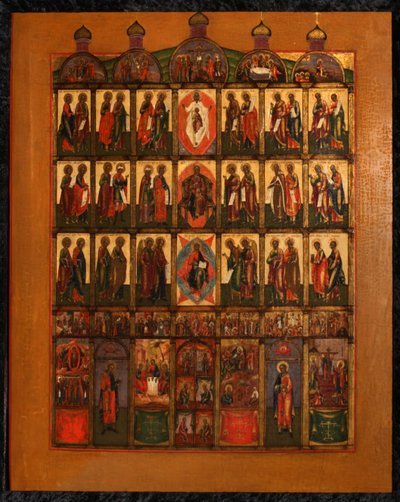 A iconostase, início do século XIX. de Anonymous Russian icon painter