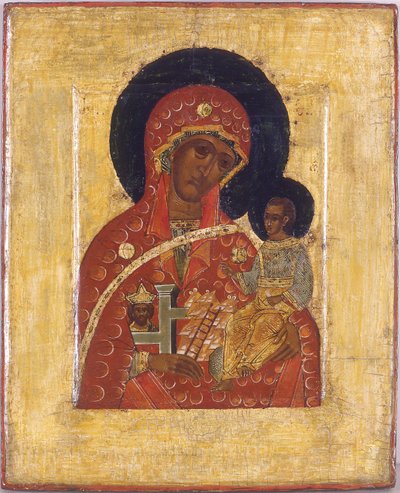 A Virgem A Montanha arrancada não pelas Mãos de Anonymous Russian icon painter