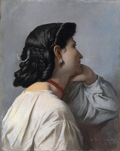 "Iphigenie" cabeça de mulher de Anselm Feuerbach