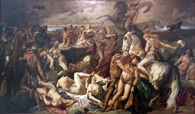 A Batalha das Amazonas (Segunda Versão) de Anselm Feuerbach