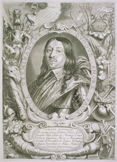 Karl X Gustav (1622-1660) Rei da Suécia, de Retratos de Homens Ilustres, publicou 1706 de Anselmus van Hulle