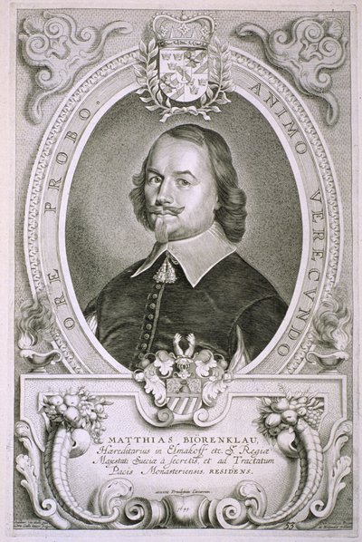 Matthias Mylonius Biorenklou (1607-71) de &39;Portraits of Illustrious Men&39;, publicado em 1706 de Anselmus van Hulle