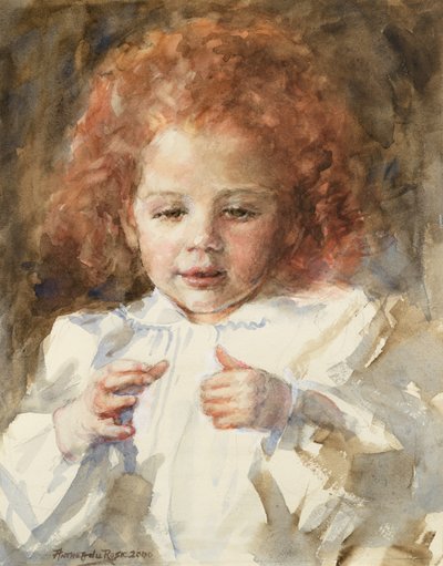 Pequena Contagem de Meninas, 2000 (aguarela) de Anthea Durose