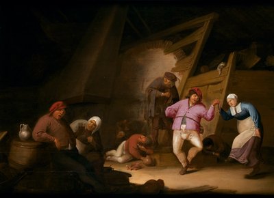 Dança Camponesa (óleo sobre painel) de Anthonie Victorijns