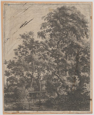 Uma Pequena Ponte sobre uma Ribeira, Séc. XVII. de Anthonie Waterloo