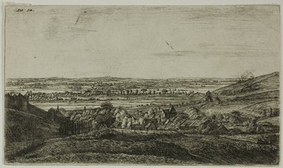 Uma cidade em um vale de Anthonie Waterloo