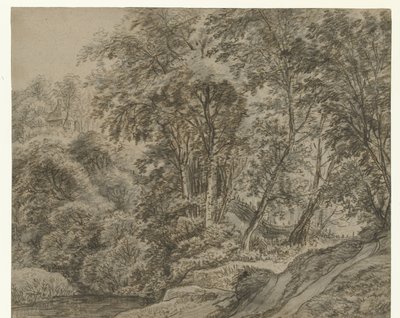 Vista da floresta fora de Nijmegen de Anthonie Waterloo