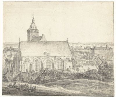 Igreja de Buurkerk, em Utrecht de Anthonie Waterloo