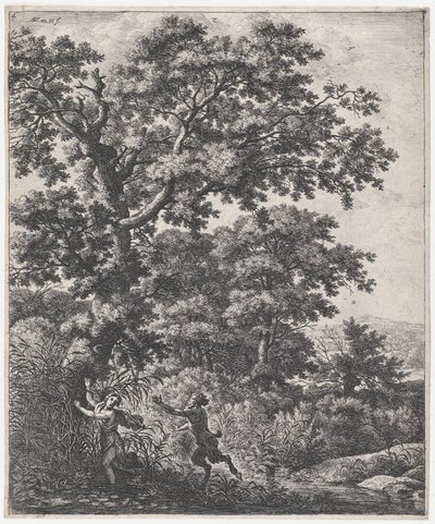 Paisagem Com Pan e Siringe, séc. XVII. de Anthonie Waterloo