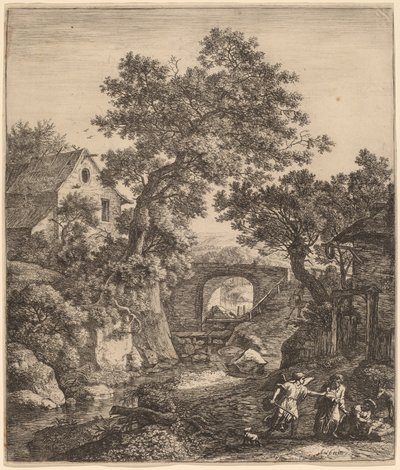 Paisagem com a circuncisão do filho de Moisés de Anthonie Waterloo