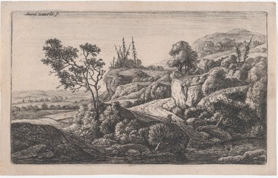 Caminhos que levam a um riacho, século XVII. de Anthonie Waterloo