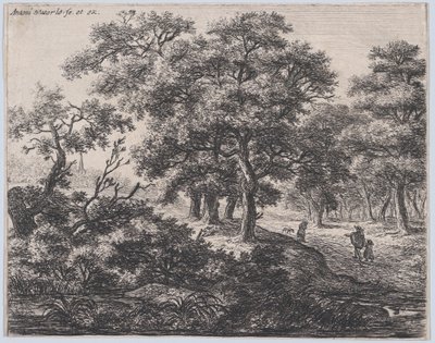 As Quatro Árvores, século XVII. de Anthonie Waterloo