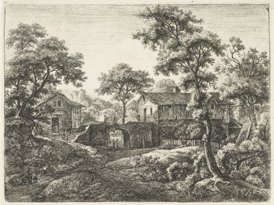 Portão de entrada de uma aldeia
Landscapes, série A (título da série) de Anthonie Waterloo
