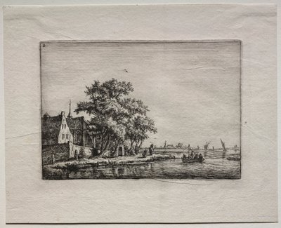 Doze Paisagens: Placa B, O Cemitério do Canal de Anthonie Waterloo