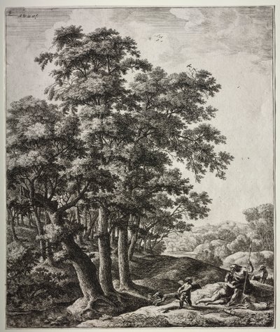 Vênus e Adônis. de Anthonie Waterloo